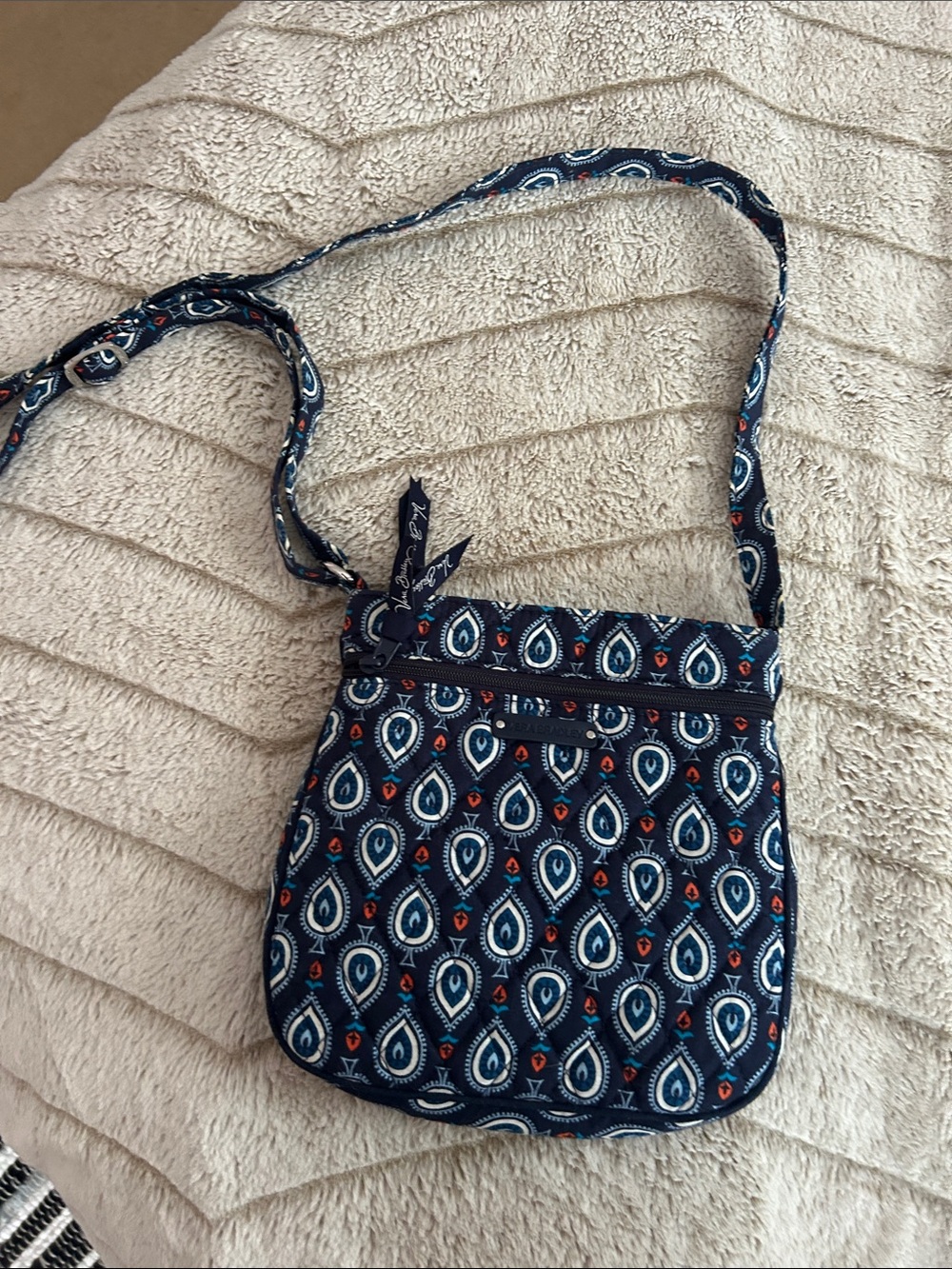 Vera Bradley Navy Paisley Crossbody Bag